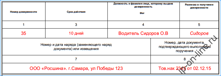 Номер дата. Номер и Дата документа, подтверждающего выполнение поручения. Печать на корешке доверенности. Номер и Дата наряда (замещающего наряд документа) или извещения. Где расписываться в корешке доверенности.